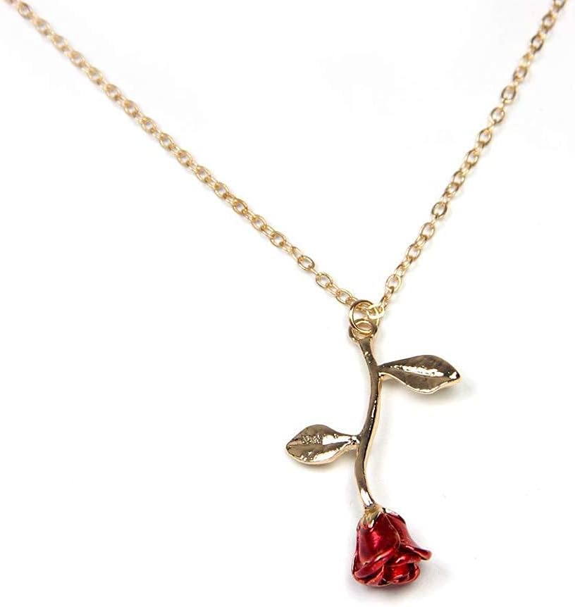 Necklaces for women, Gold Necklace For Women Rose Necklace With Pendant, Aesthetic Necklace, Preppy Jewelry, Trendy Jewelry, Cute Necklaces For Teen Girls And All Women Necklace ?