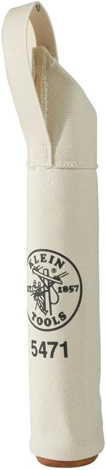 Klein Tools 5471 Canvas Bag, Electrode Bag with Hard Leather Bottom and Web Belt Loop, 2.5-Inch Diameter ? ? ? ? ? - Image 5