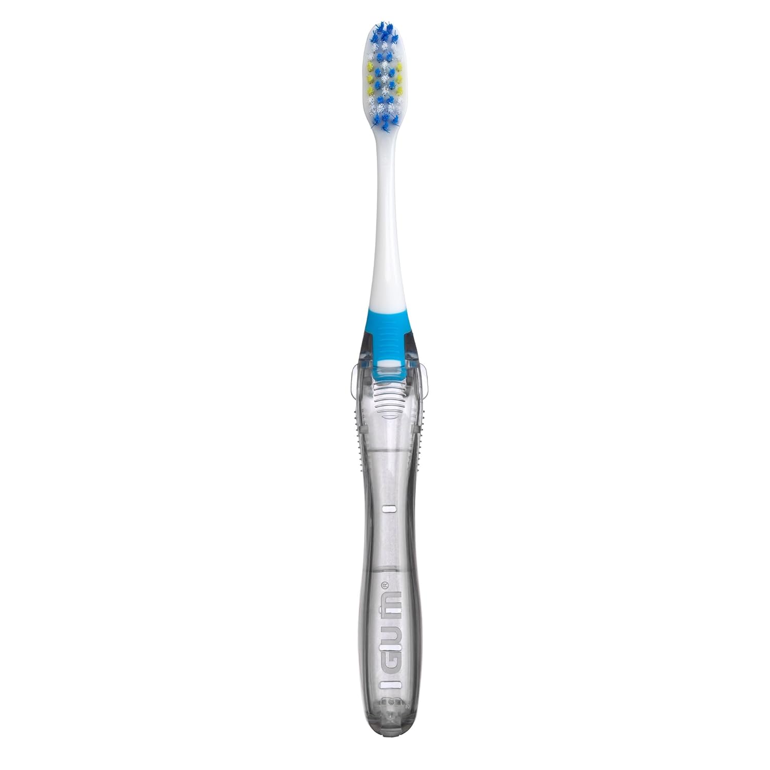 GUM Folding Travel Toothbrush, Compact Head + Tongue Cleaner, Soft Bristled Travel Toothbrushes for Adults, 2ct (Colors may vary) ? ? ? ? ? - Image 3
