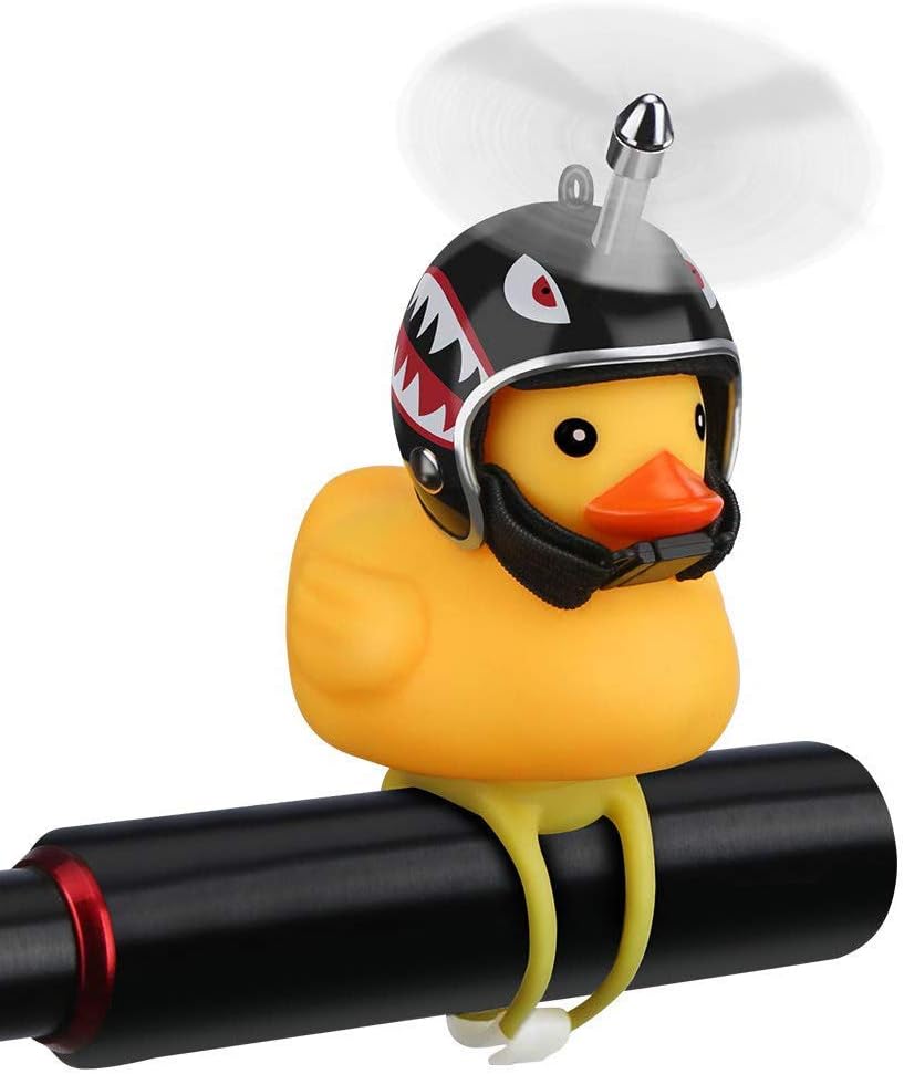NEKRASH Duck Bike Bell, Rubber Duck Bicycle Accessories with LED Light, Cute Propeller Handlebar Bicycle Horns for Kids Toddler Children Adults Sport Outdoor ? ? ? ? ?