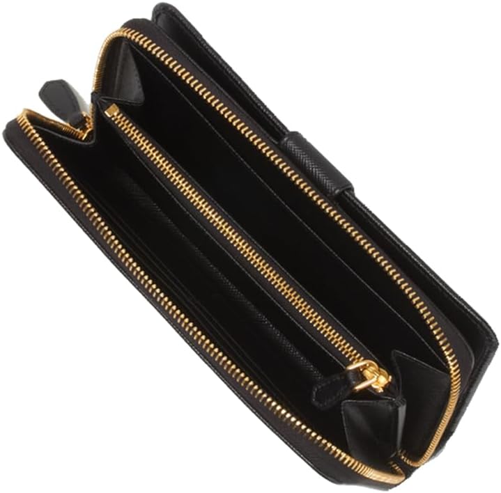 Prada Women's Black Vitello Move Leather Full Zip Wallet 1ML348 ? ? ? ? ? - Image 2
