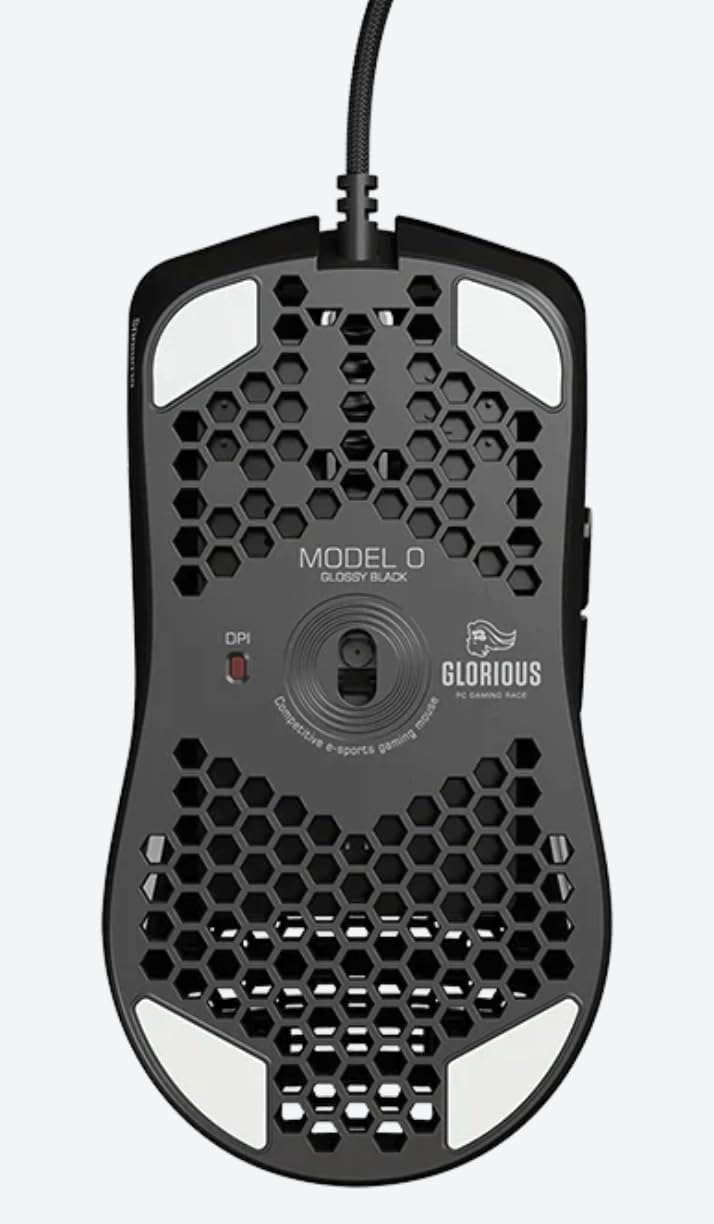 Glorious Model O- (Minus) Compact Wired Gaming Mouse - 58g Superlight Honeycomb Design, RGB, Pixart 3360 Sensor, Ambidextrous, Omron Switches - Glossy Black ? ? ? ? ? - Image 6