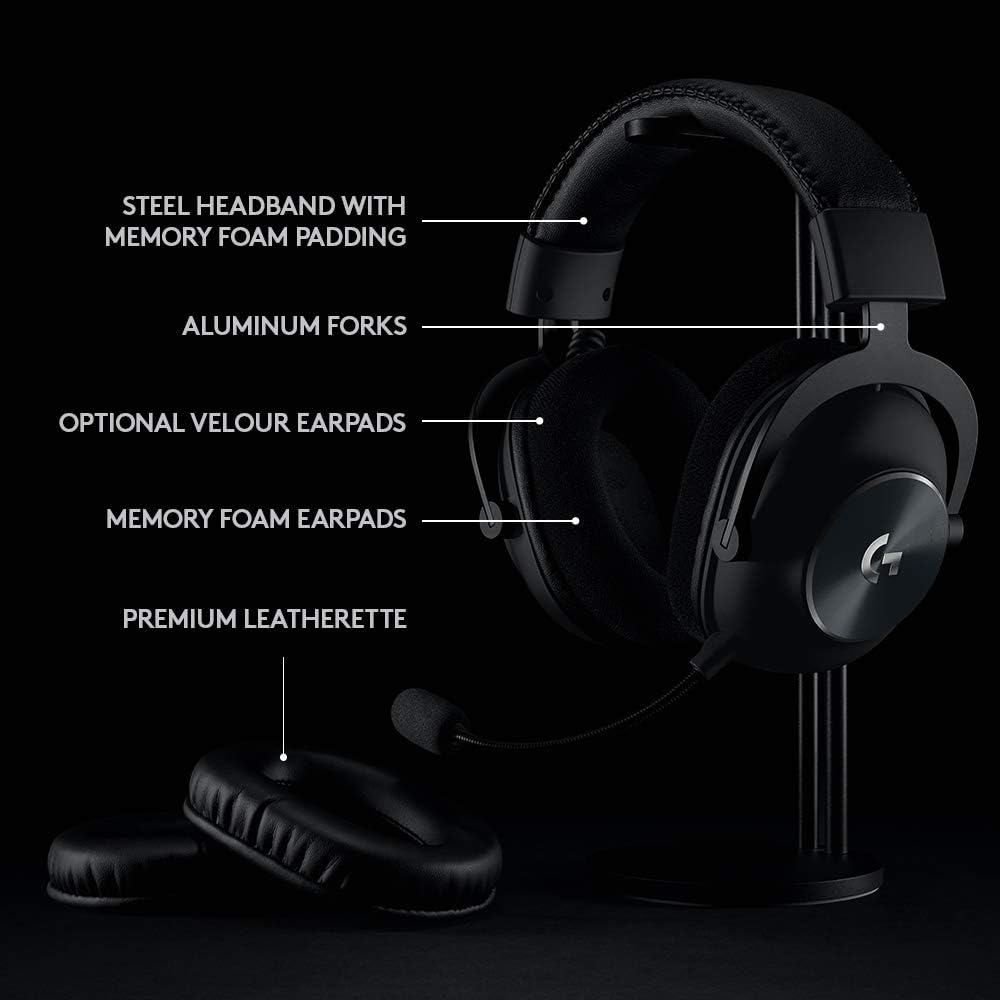 Logitech G PRO X Wireless Lightspeed Gaming Headset Gen 1: Blue VO!CE Mic Filter Tech, 50 mm PRO-G Drivers, and DTS Headphone:X 2.0 Surround Sound - Black - Image 6