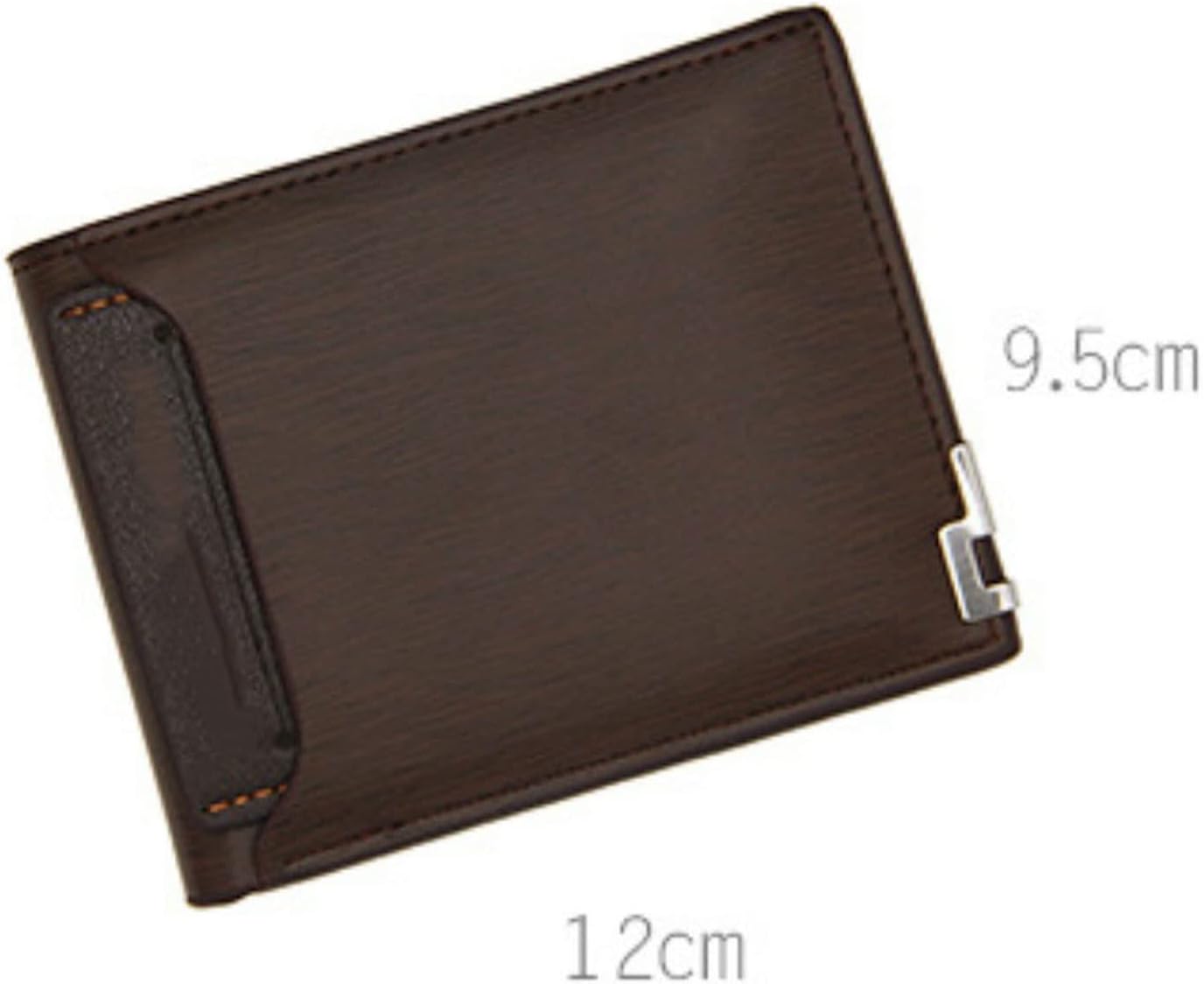 Men wallet Men's Short Wallet Multifunction Fashion Iron Credit Card Holders Pu Money Bag Vintage Men Leather Wallet Slim Male Purses(Black) ? ? ? ? ? - Image 2
