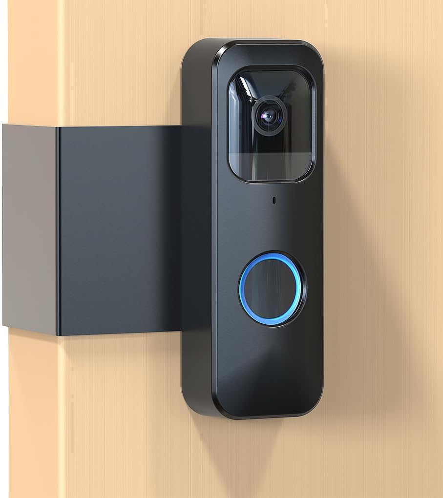 Blink Doorbell Mount, Anti-Theft Blink Video Doorbell Door Mount Bracket No Drilling, Not Block Doorbell Motion Sensor, Easy to Install, Fit for Blink Doorbell Camera (Black)