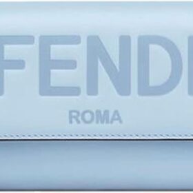 FENDI Roma Light Blue Smooth Calf Leather Continental Flap Wallet ?   ?   ?  ?   ?