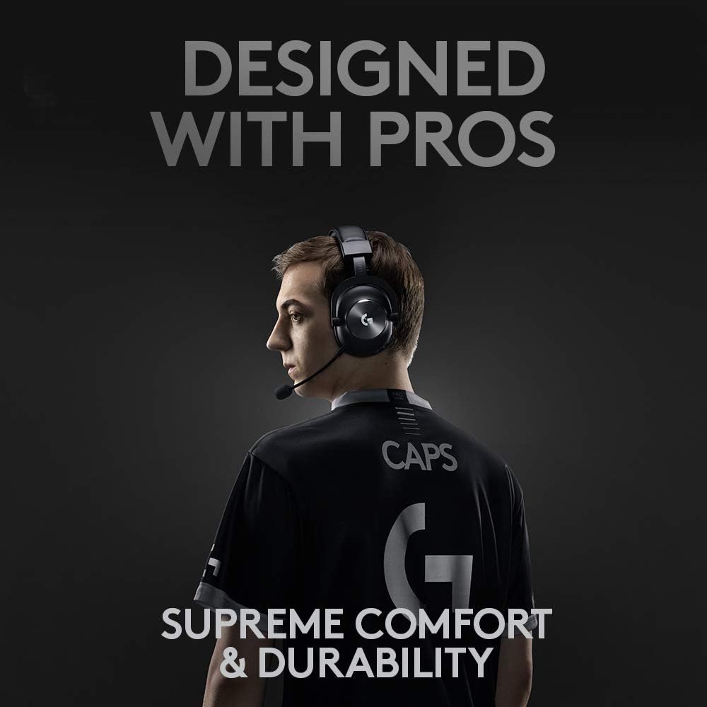 Logitech G PRO X Wireless Lightspeed Gaming Headset Gen 1: Blue VO!CE Mic Filter Tech, 50 mm PRO-G Drivers, and DTS Headphone:X 2.0 Surround Sound - Black - Image 2