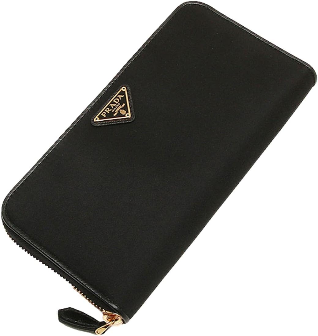 Prada Women's Large Black Tessuto Nylon and Leather Zip Around Wallet 1ML506 ? ? ? ? ? - Image 4