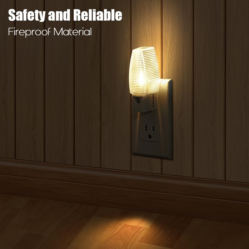 Emotionlite Plug in Night Light, Warm White LED Nightlight, Dusk to Dawn Sensor, Kids, Nursery, Bedroom, Bathroom,Hallway, Stairs, Kitchen, 4 Pack ? ? ? ? ? - Image 3