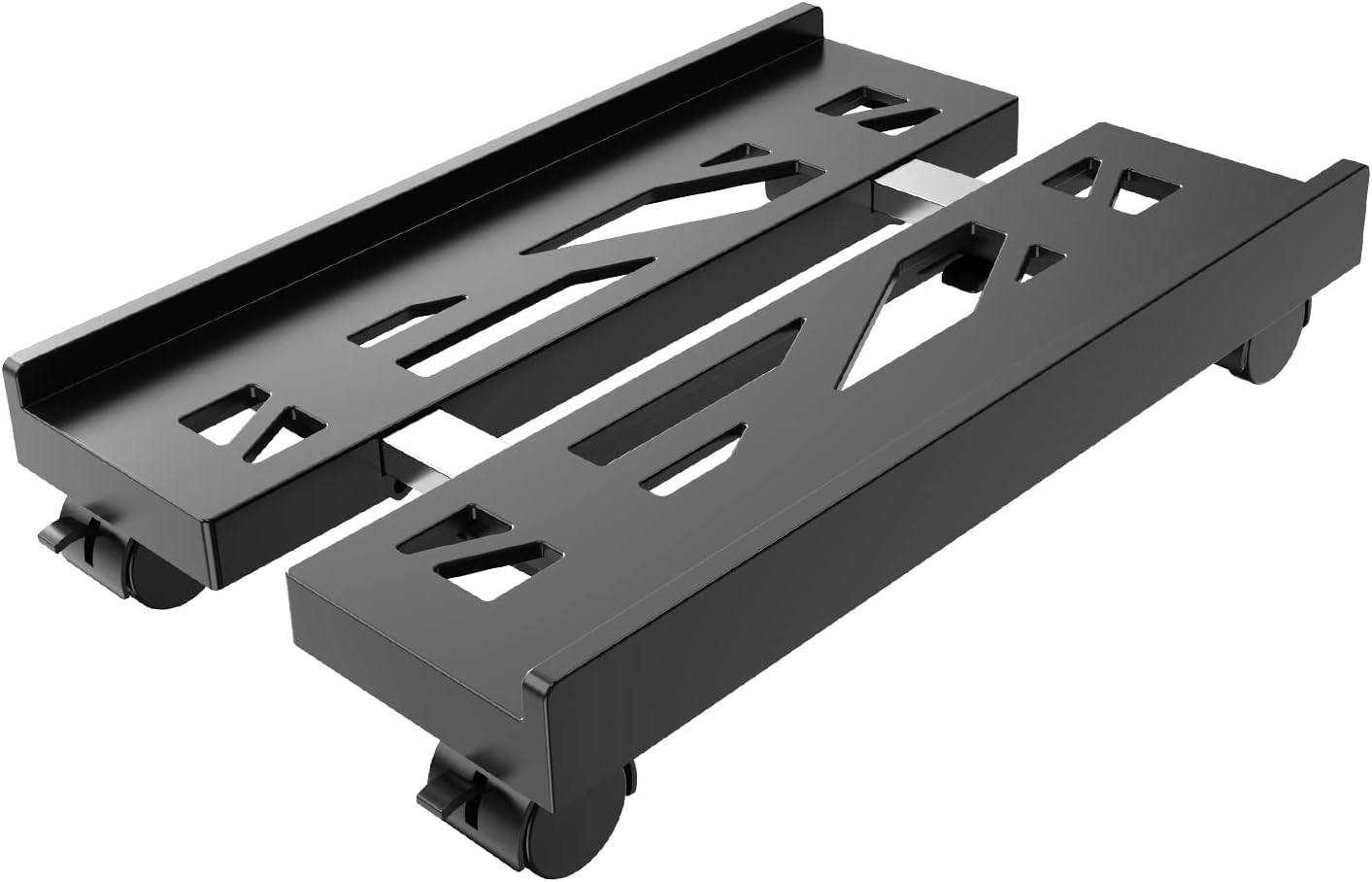 Adjustable Mobile CPU Stand, Ventilated Computer Tower Stand PC Tower Stand with 4 Caster Wheels Fits Most PC, Under Desk CPU Holder PC Floor Cart PC Riser for Gamers and Students (Black) ? ? ? ? ?