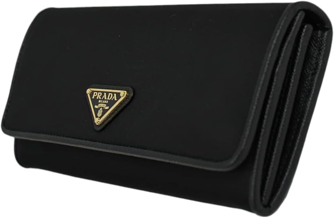 Prada Nylon Long Flap Wallet with Gold Hardware, Black ? ? ? ? ? - Image 2