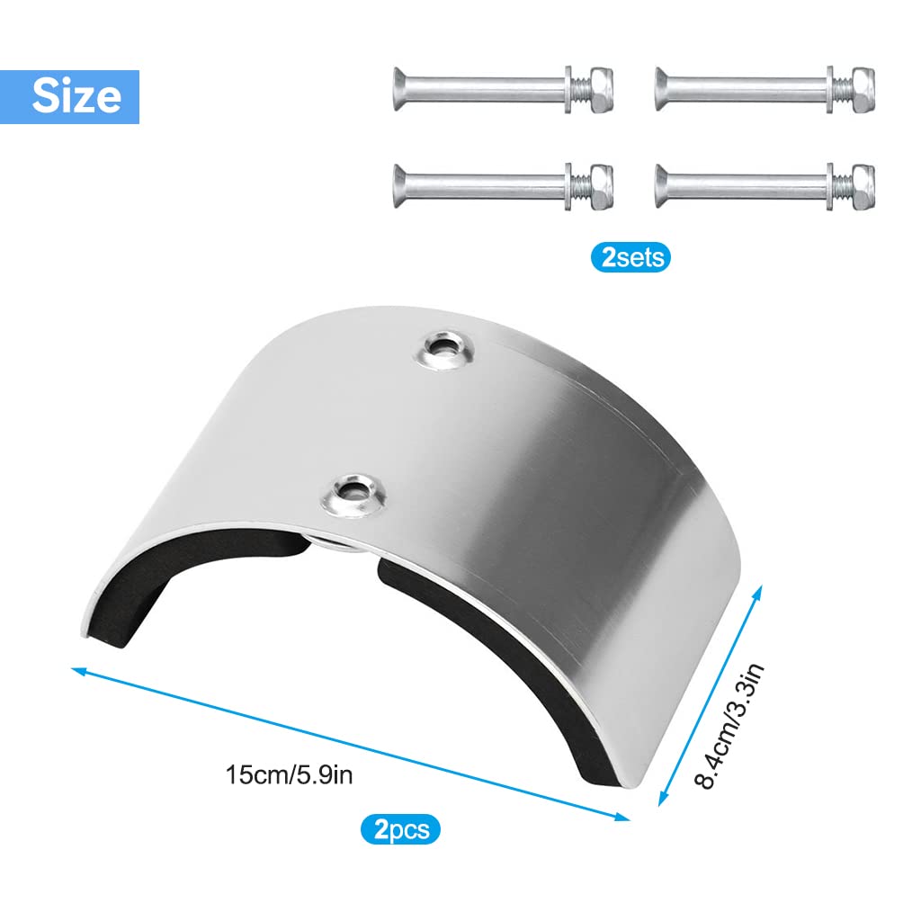 2 PCS Drywall Stilt Replacement Part, Stilt Accessories Made of Aluminium Alloy, Curved Plate for Fixed Legs, Suitable for Home Improvement, Plastering, Painting and Wiring (1) - Image 2
