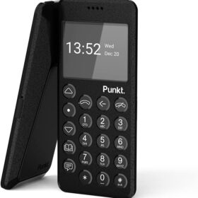 Punkt. MP02 4G LTE Minimalist Mobile Phone - Unlocked Cell Phone with Nano-SIM, Wi-Fi Hotspot, 2GB RAM+16GB Storage, Bluetooth, Digital Security, Multiband - Black ?   ?   ?  ?   ?