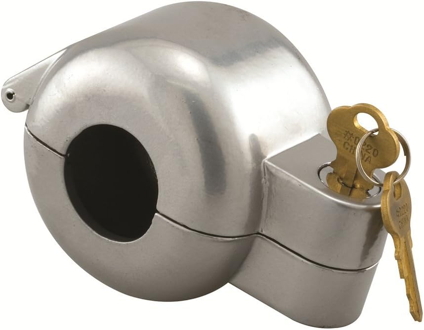 Prime-Line S 4180 Door Knob Lock-Out Device ? Prevents Turning of Door Knob and Access to Keyhole, Can be Used for Home Rentals, Evictions, Job Sites & More ? Keyed Alike, Diecast, Gray (Single Pack) ? ? ? ? ?