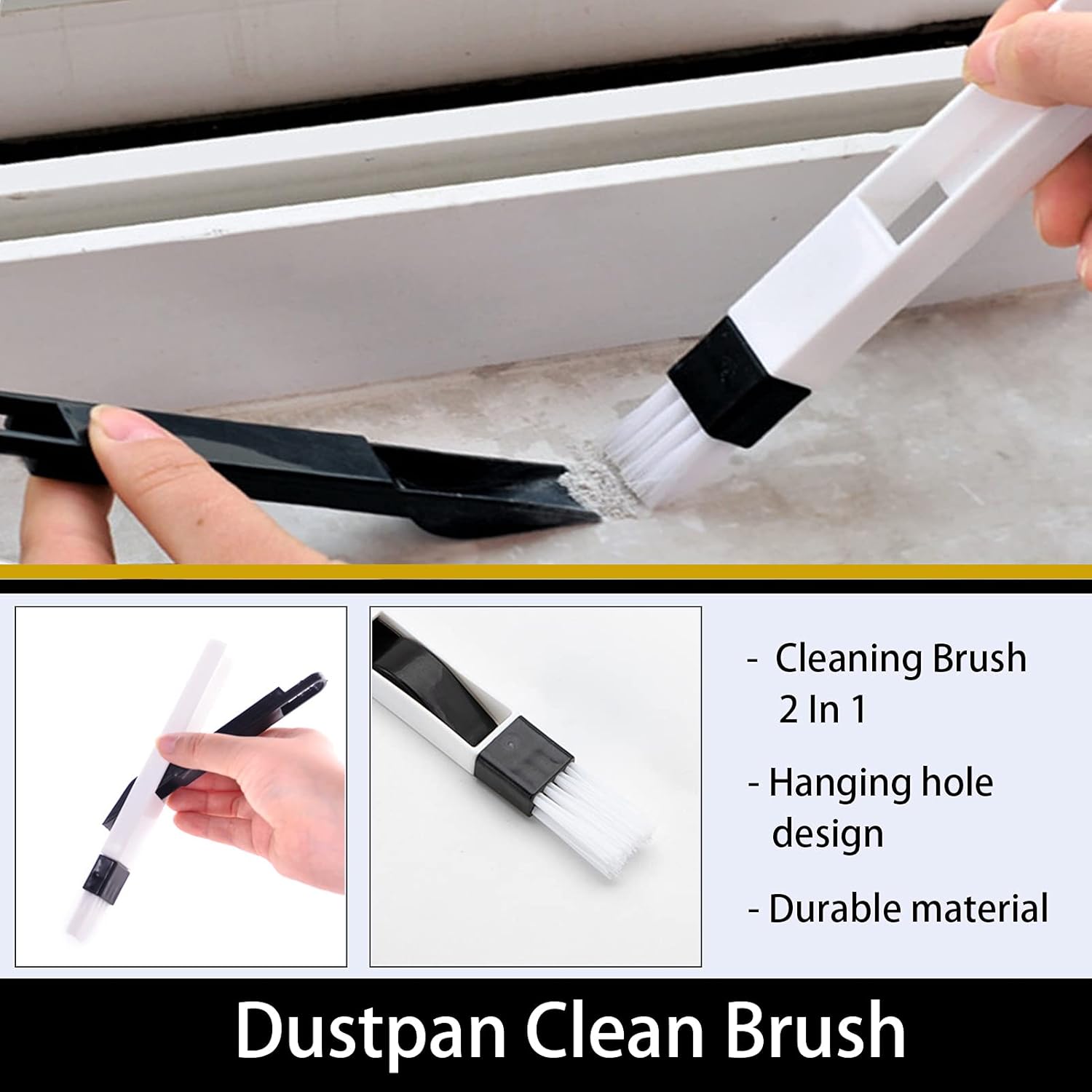 Window Groove Cleaning Brush, 13 PCS Hand-held Magic Window Track Cleaning Tools, Window or Sliding Door Track Cleaner for Sliding Door, Sill, Tile Lines, Shutter, Car Vents, Keyboard, Small Clean Kit - Image 5