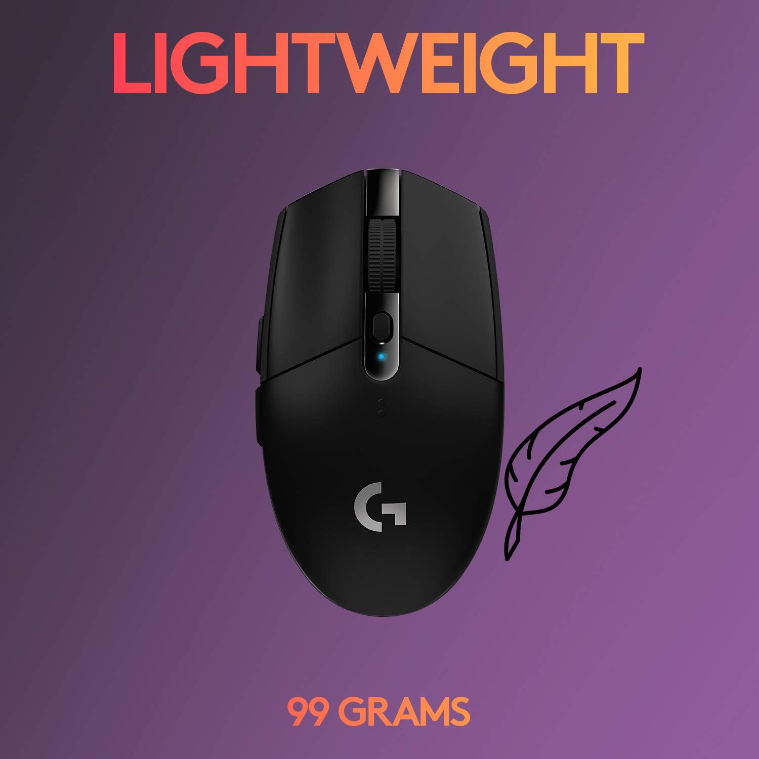 Logitech G305 LIGHTSPEED Wireless Gaming Mouse, Hero 12K Sensor, 12,000 DPI, Lightweight, 6 Programmable Buttons, 250h Battery Life, On-Board Memory, PC/Mac - Black ? ? ? ? ? - Image 5