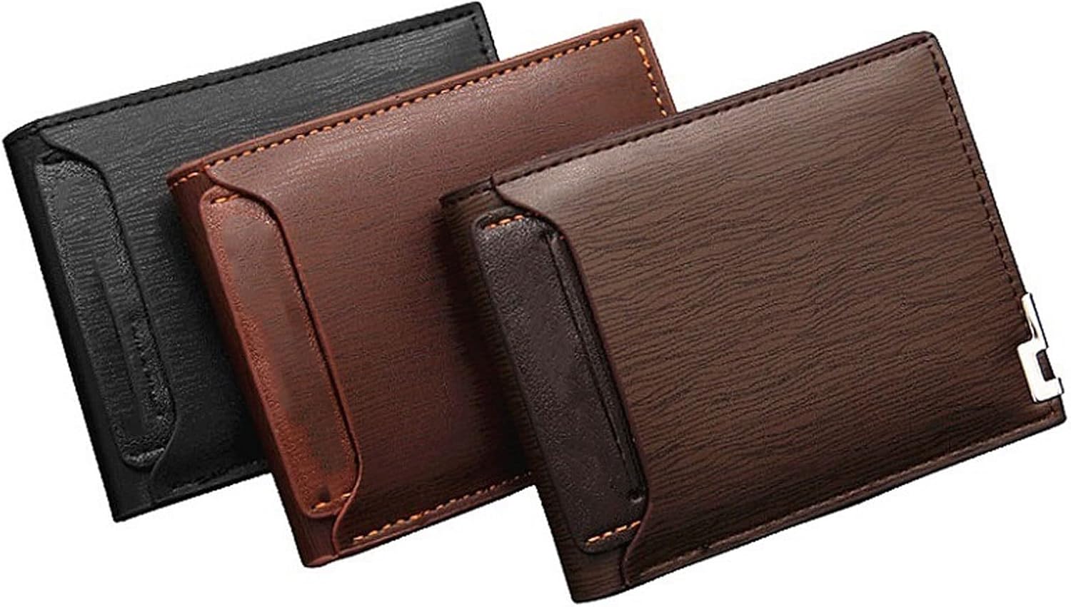 Men wallet Men's Short Wallet Multifunction Fashion Iron Credit Card Holders Pu Money Bag Vintage Men Leather Wallet Slim Male Purses(Black) ? ? ? ? ? - Image 6