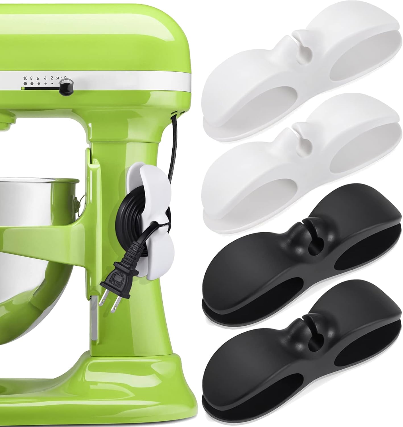 Cord Organizer for Appliances, 4PCS Kitchen Appliance Cord Winder Cable Organizer, Cord Holder Cord Wrapper for Appliances Stick on Pressure Cooker, Mixer, Blender, Coffee Maker, Air Fryer ? ? ? ? ?