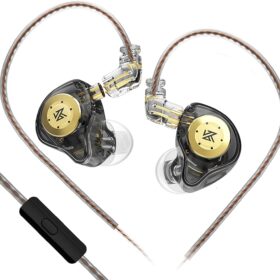 KZ EDX PRO Gaming Earbuds, IEM Earphones Headphone with 1DD, Wired KZ in-Ear Monitors, HIFI Deep Bass Sound with New 10mm Dynamic Driver Detachable Cable for Gaming Video Music Church(Black, with mic)                 