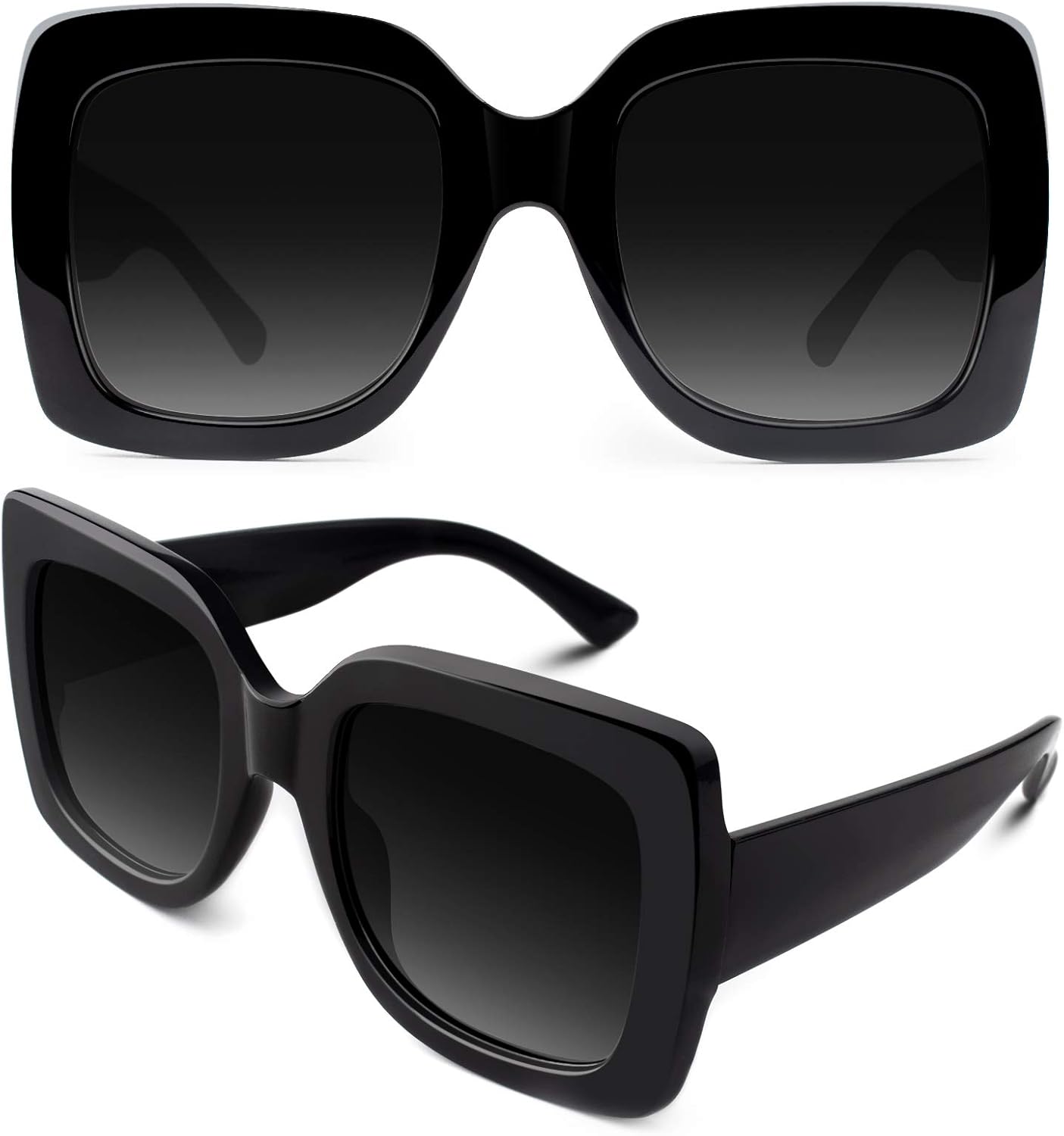 GQUEEN Oversized Square Frame Sunglasses Womens Retro Vintage Trendy Shades,S904 ?