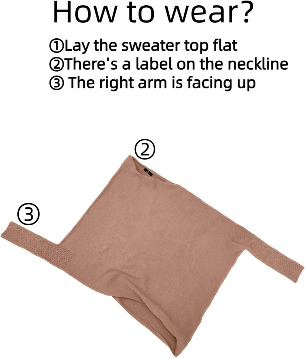 LILLUSORY Womens Batwing Oversized Sweaters Assymetrical Boat Neck Wrap Tunic Tops Fall Fashion Cloth Outfit ? ? ? ? ? - Image 5