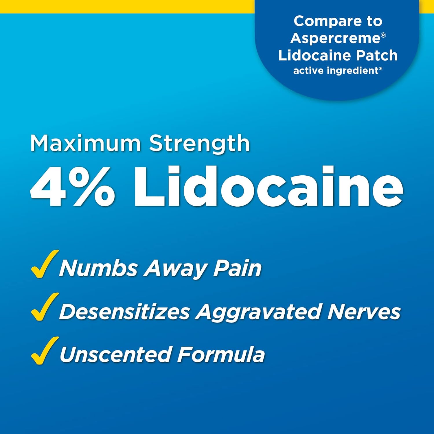 Amazon Basic Care Maximum Strength OTC Pain Relief , 4% Lidocaine Patch, 3.9? x 5.5?, 15-Count Box (Previously HealthWise) ? ? ? ? ? - Image 4