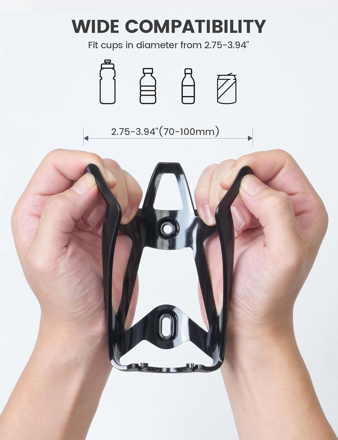 Lamicall Bike Water Bottle Holder - 1.2 Oz Ultralight & Sturdy Bike Cup Holder, Bicycle Drink Cage, Cycling Bike Water Bottle Cage with Screw Tool, for 2.75-3.94 - Image 3