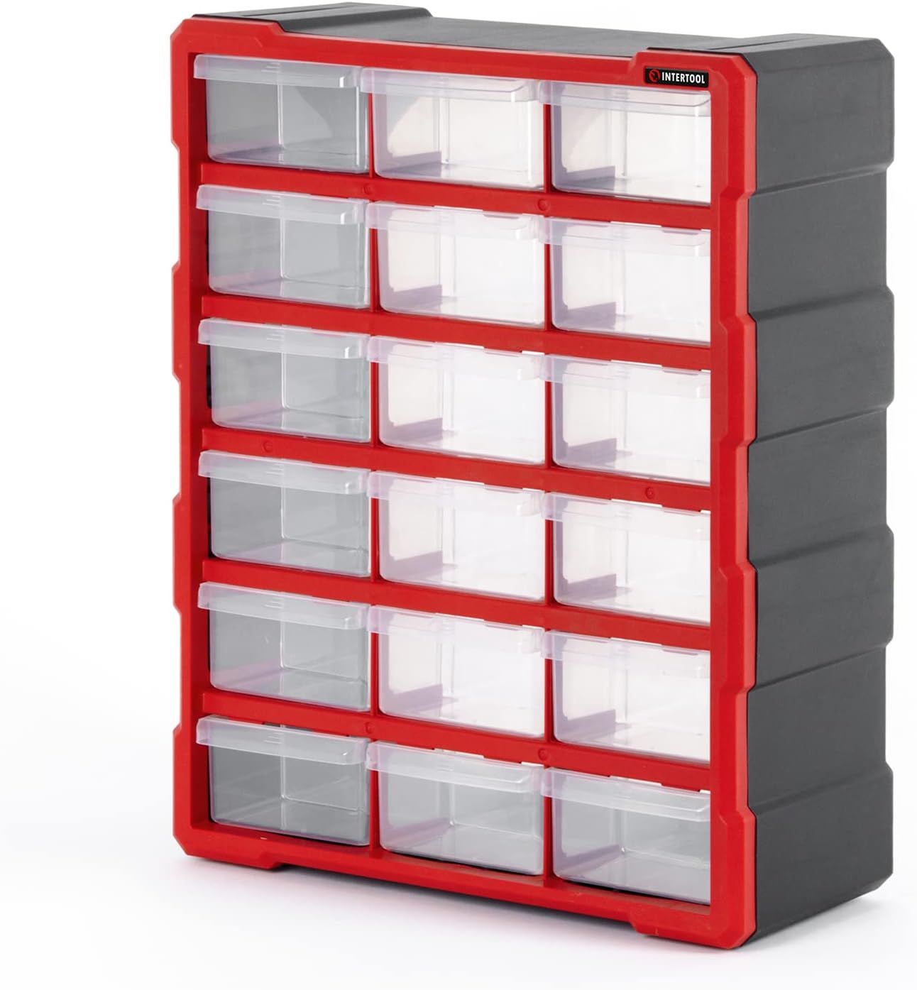 INTERTOOL Storage Organizer, 18 Removeable Compartment Drawers, Small Parts, Hardware, Tools, Lego Sorting, Arts and Beads, Garage Organization Toolbox Container, 18.5? x 15? x 6.5? BX08-4019 - Image 5