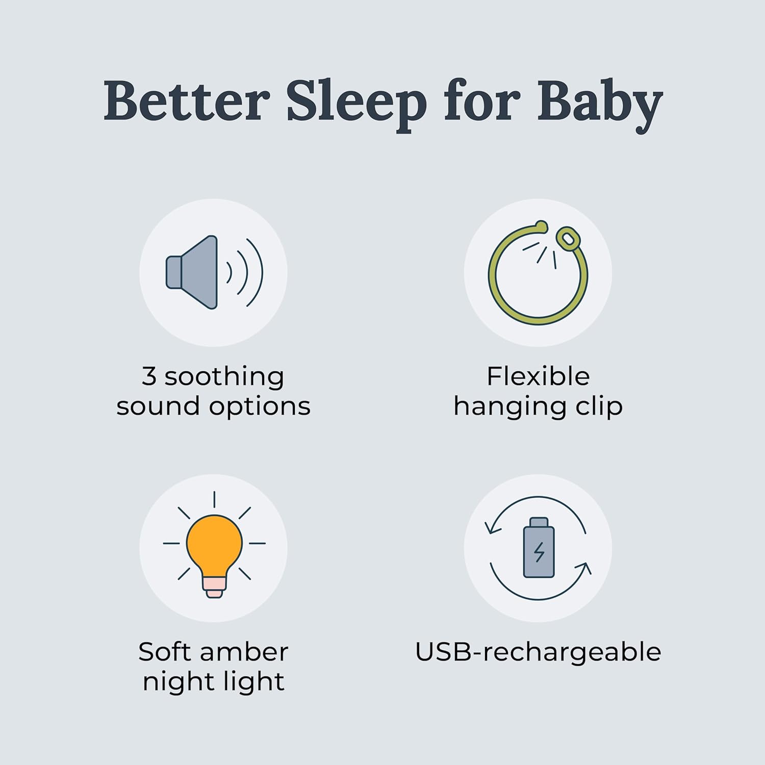 Yogasleep Hushh Portable White Noise Sound Machine For Baby, 3 Soothing Natural Sounds With Volume Control, Compact Size, Noise Canceling For Sleep Aid, Office Privacy, & Meditation, Registry Gift ? ? ? ? ? - Image 2