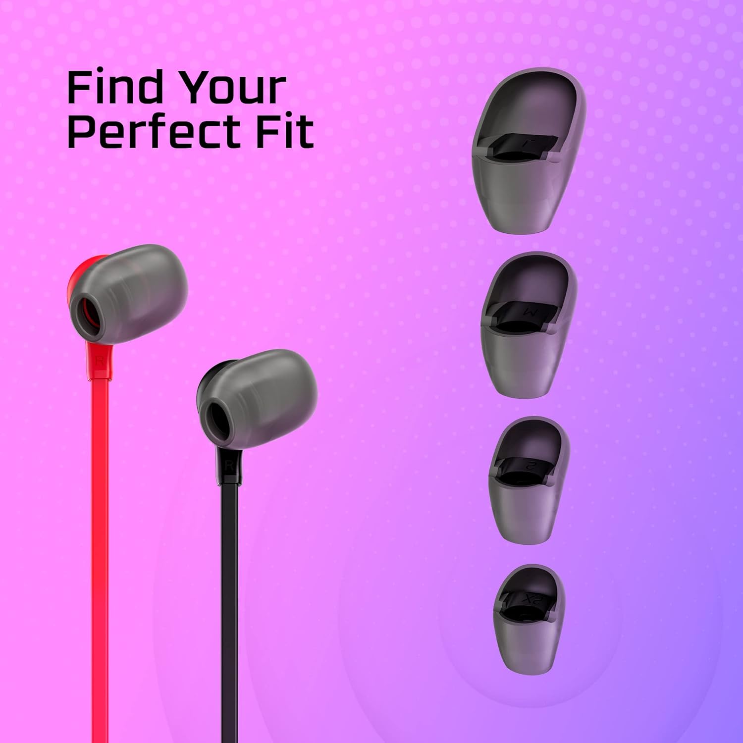 HyperX Cloud Earbuds II ? 14mm Drivers, Four Eartips, Hard-Shell Carrying Case, Low-Profile 90? Plug, 3.5mm Plug, Built-in Microphone, Multi-Function Button, PC, Mobile, Nintendo Switch ? Black ? ? ? ? ? - Image 4