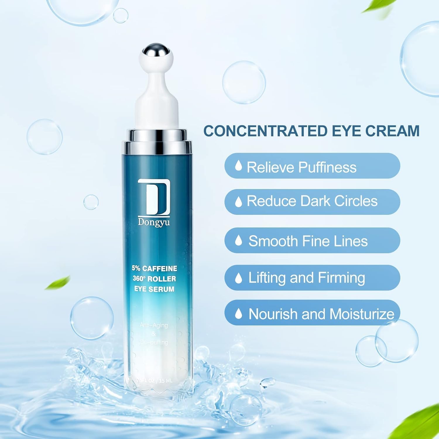 Caffeine Eye Cream for Dark Circles: Under Eye Cream Morning Skincare - Daily Eye Serum for Eyelids Puffiness (Formula Upgraded) ? ? ? ? ? - Image 2