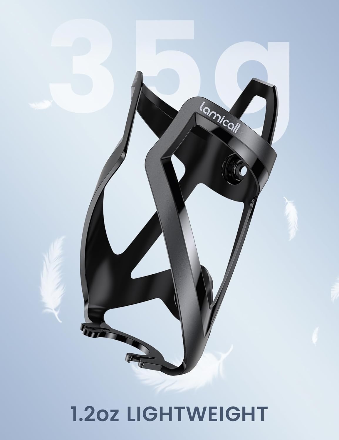 Lamicall Bike Water Bottle Holder - 1.2 Oz Ultralight & Sturdy Bike Cup Holder, Bicycle Drink Cage, Cycling Bike Water Bottle Cage with Screw Tool, for 2.75-3.94 - Image 2