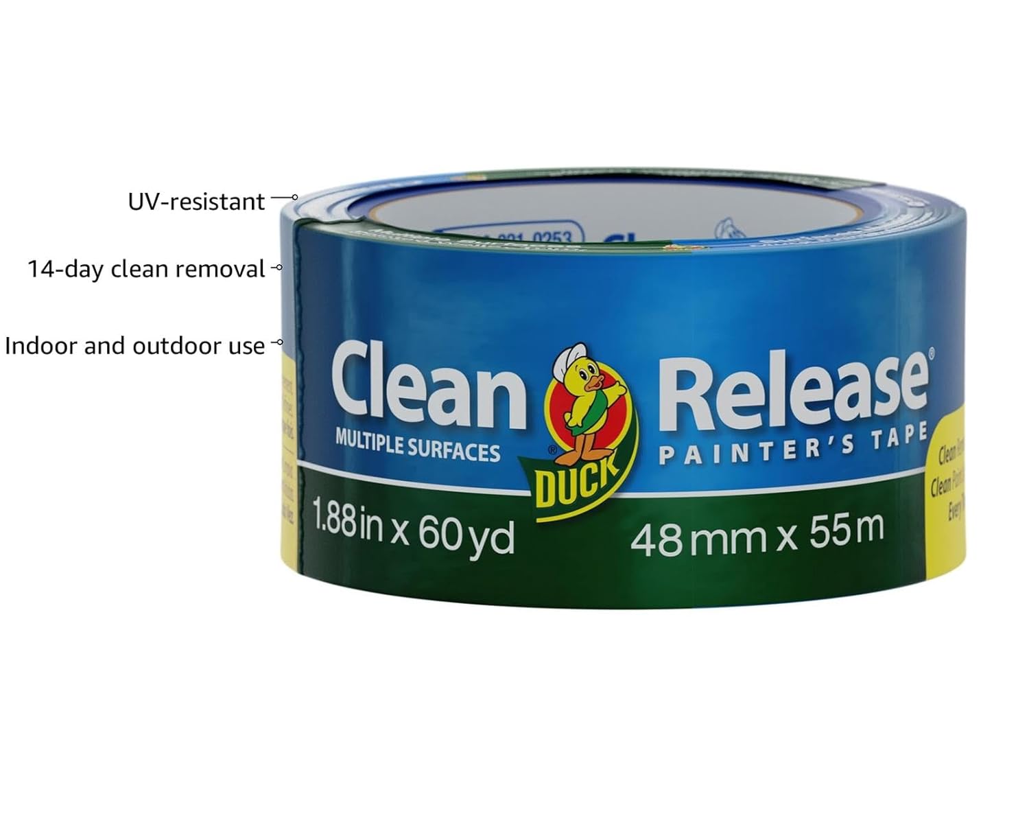 Duck Clean Release Blue Painter's Tape, 2-Inch (1.88-Inch x 60-Yard), Single Roll, 240195 ? ? ? ? ? - Image 4