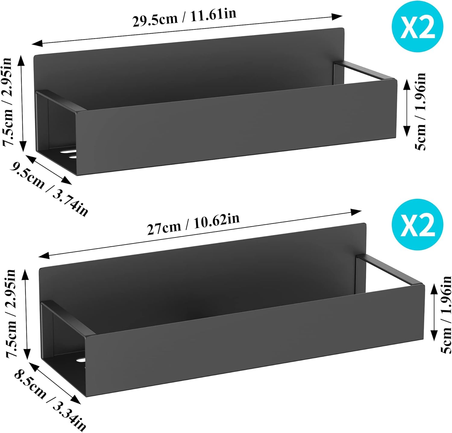 4 Pack Magnetic Spice Storage Rack Organizer for Refrigerator and Oven, Black Fridge Organizers and Storage ? ? ? ? ? - Image 6