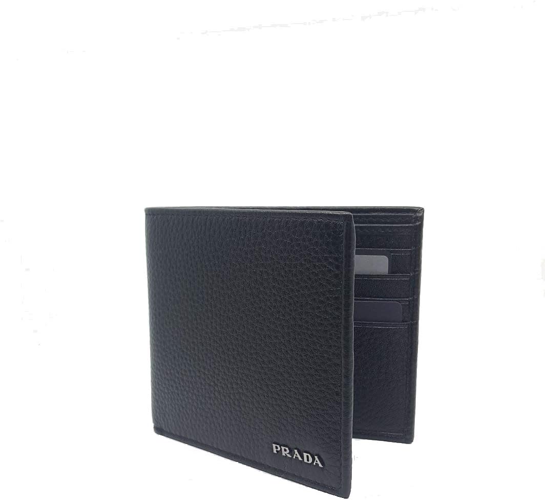 Prada Portaf. Orizzontale Nero Black Vitello Grain Leather Wallet 2MO513 ? ? ? ? ?