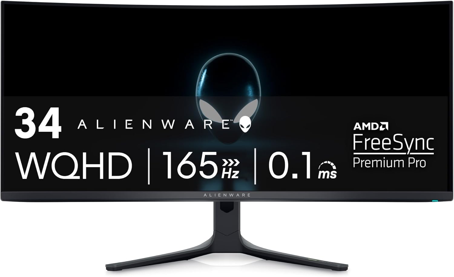 Alienware AW3423DWF Curved QD-OLED Gaming Monitor - 34-inch Quantum Dot OLED 0.1Ms 165Hz 21:9 Curved Display, 99.3% DCI-P3 Color Gamut, VESA DisplayHDR True Black 400, AMD FreeSync Premium Pro - Black ? ? ? ? ?