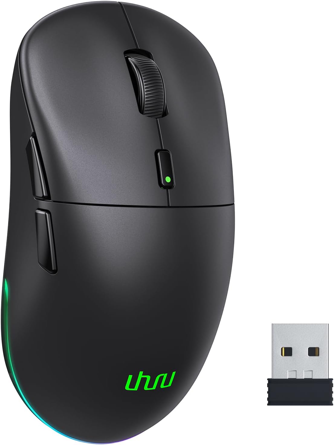 UHURU Wireless Gaming Mouse, 26000 DPI, Mouse Gaming with RGB Backlit, 70 Hours Battery Life, 2.4GHz & Wired, 6 Buttons, Fit for PC/Mac - Black ? ? ? ? ?