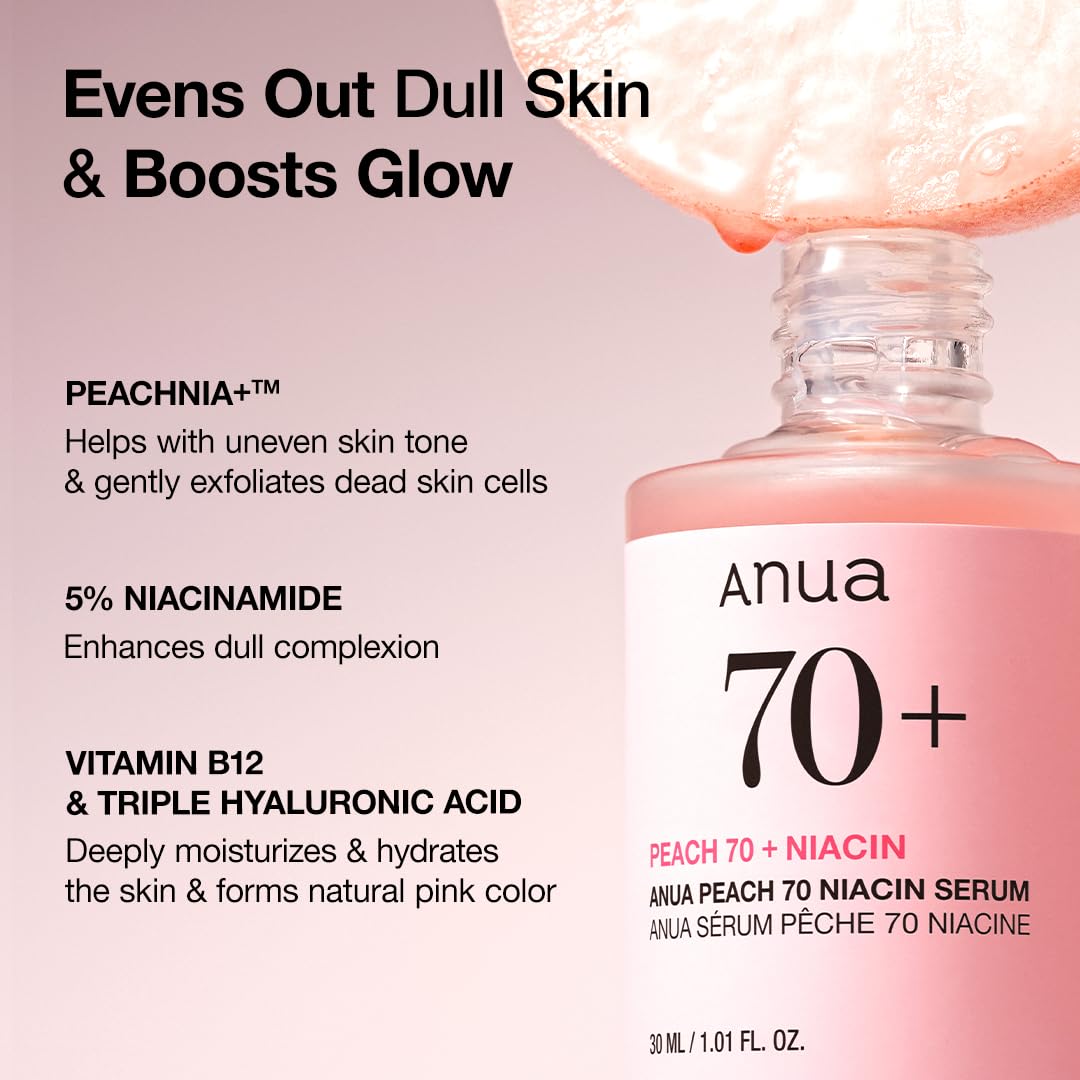 Anua Peach 70 Niacinamide Serum 30ml / brightening hydrating face serum/daily clean beauty (1.01 fl. oz.) ? ? ? ? ? - Image 4