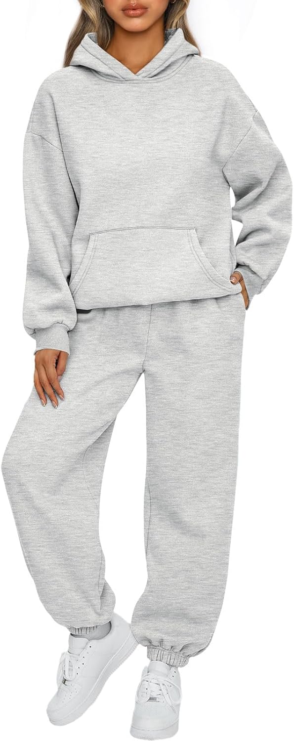 AUTOMET Womens 2 Piece Outfits Lounge Hoodie Sweatsuit Sets Oversized Sweatshirt Baggy Fall Fashion Sweatpants with Pockets ? ? ? ? ?