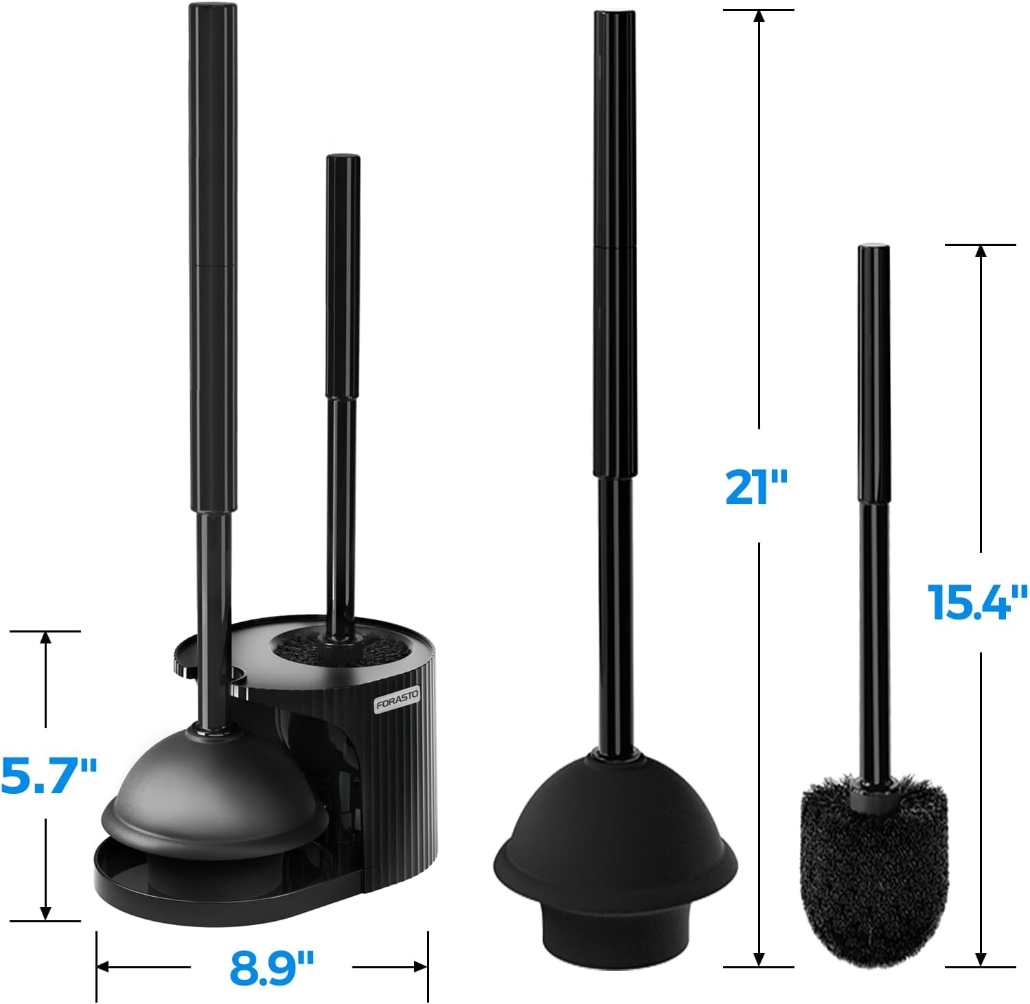 2 in 1 Toilet Plunger and Brush Set?Extended Handle Plunger?Toilet Bowl Brush Plunger Set,Bathroom Cleaning Tools ?Toilet Brush Plunger Combo?Cleaning Brush?Bathroom Cleaning Supplies ? ? ? ? ? - Image 6