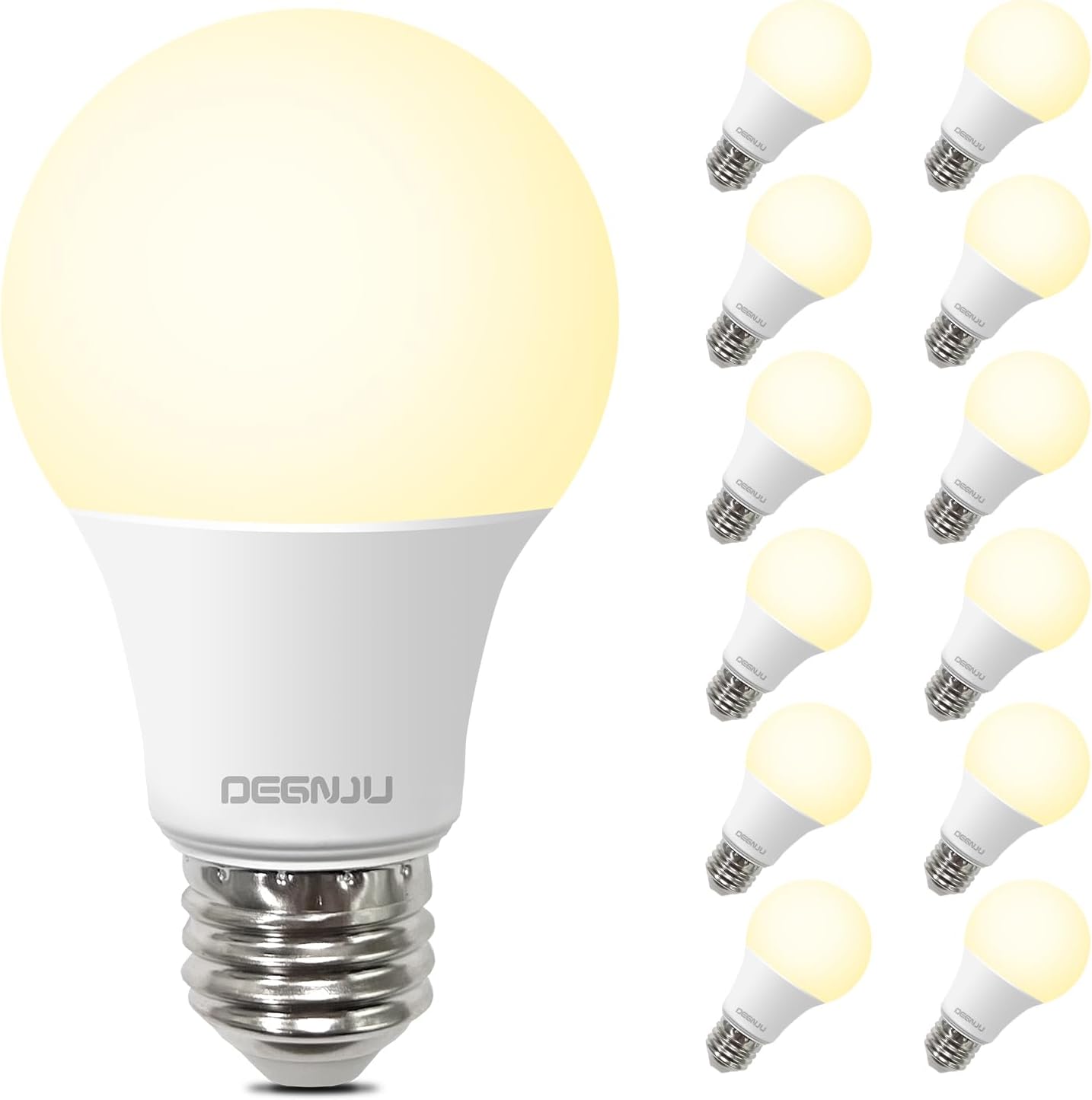 A19 LED Light Bulbs, 60 Watt Equivalent LED Bulbs, Soft White 2700K, 800 Lumens, E26 Standard Base, Non-Dimmable, 8.5W Warm White LED Bulbs for Bedroom Living Room, 12 Pack ? ? ? ? ?