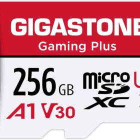 GIGASTONE 256GB Micro SD Card, Gaming Plus, MicroSDXC Memory Card for Nintendo, Wyze, GoPro, Dash Cam, Security Camera, 4K Video Recording, UHS-I A1 U3 V30 C10, up to 100MB/s, with Adapter ?   ?   ?  ?   ?