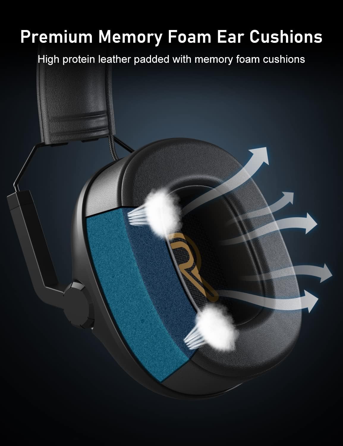 SENZER SG500 Surround Sound Pro Gaming Headset with Noise Cancelling Microphone - Soft Memory Foam Padding - Portable Foldable Headphones for PC, PS4, PS5, Xbox One, Switch - Black ? ? ? ? ? - Image 4
