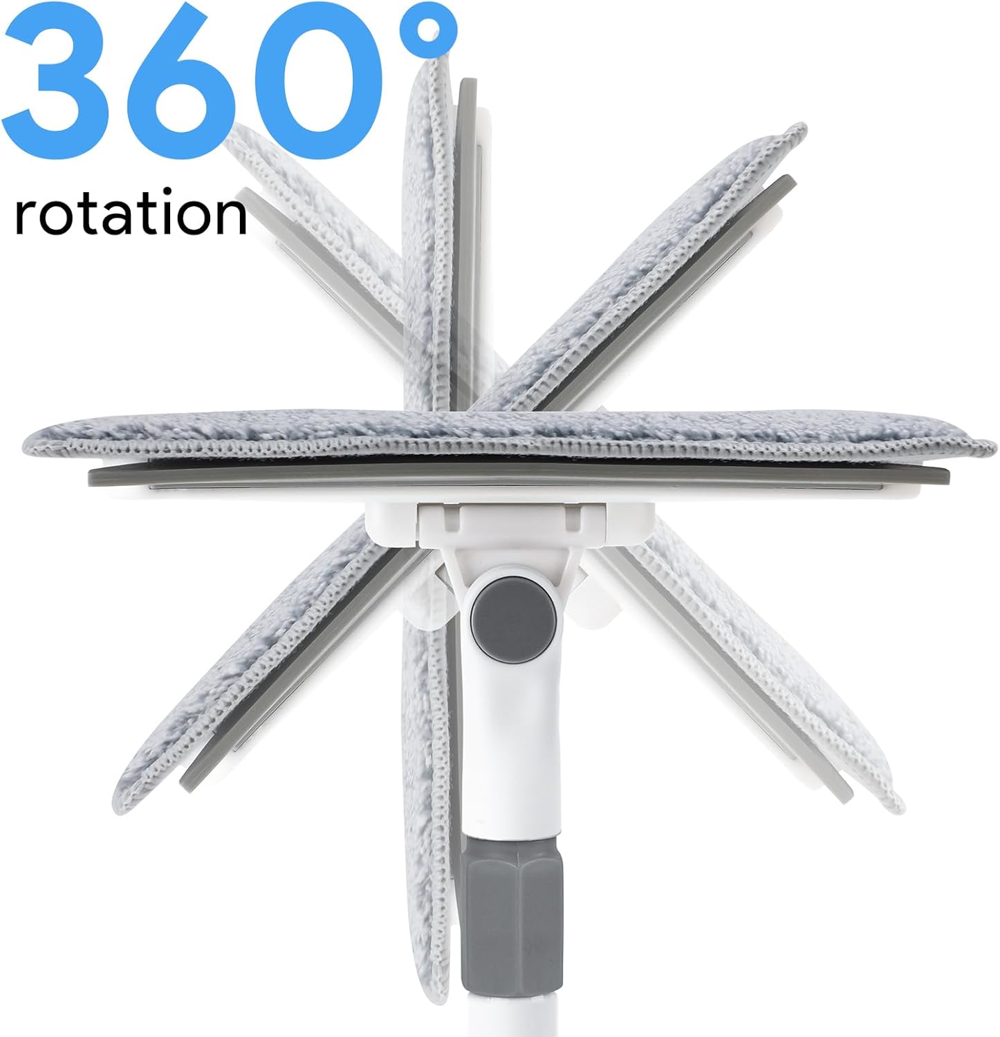 Baseboard Cleaner Tool with Handle, DELUX Baseboard Cleaner with Extendable Long Handle, 4 Reusable Cleaning Pads Wall Cleaner for Baseboards Cleaning, Ceiling, Wall, Floor, Shower Bathroom Kitchen ? ? ? ? ? - Image 5