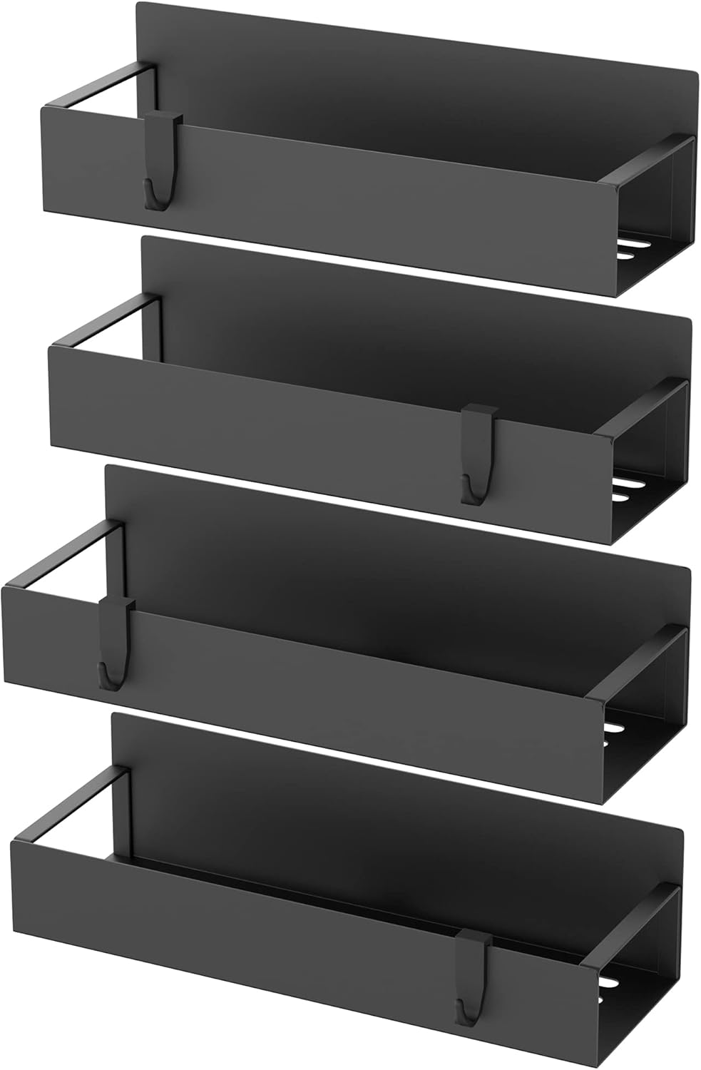 4 Pack Magnetic Spice Storage Rack Organizer for Refrigerator and Oven, Black Fridge Organizers and Storage ? ? ? ? ? - Image 4