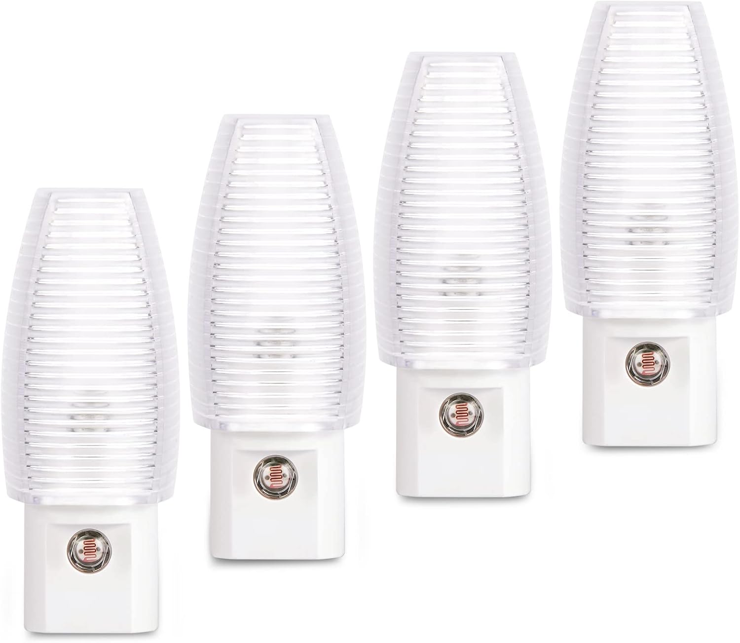 Emotionlite Plug in Night Light, Warm White LED Nightlight, Dusk to Dawn Sensor, Kids, Nursery, Bedroom, Bathroom,Hallway, Stairs, Kitchen, 4 Pack ? ? ? ? ?
