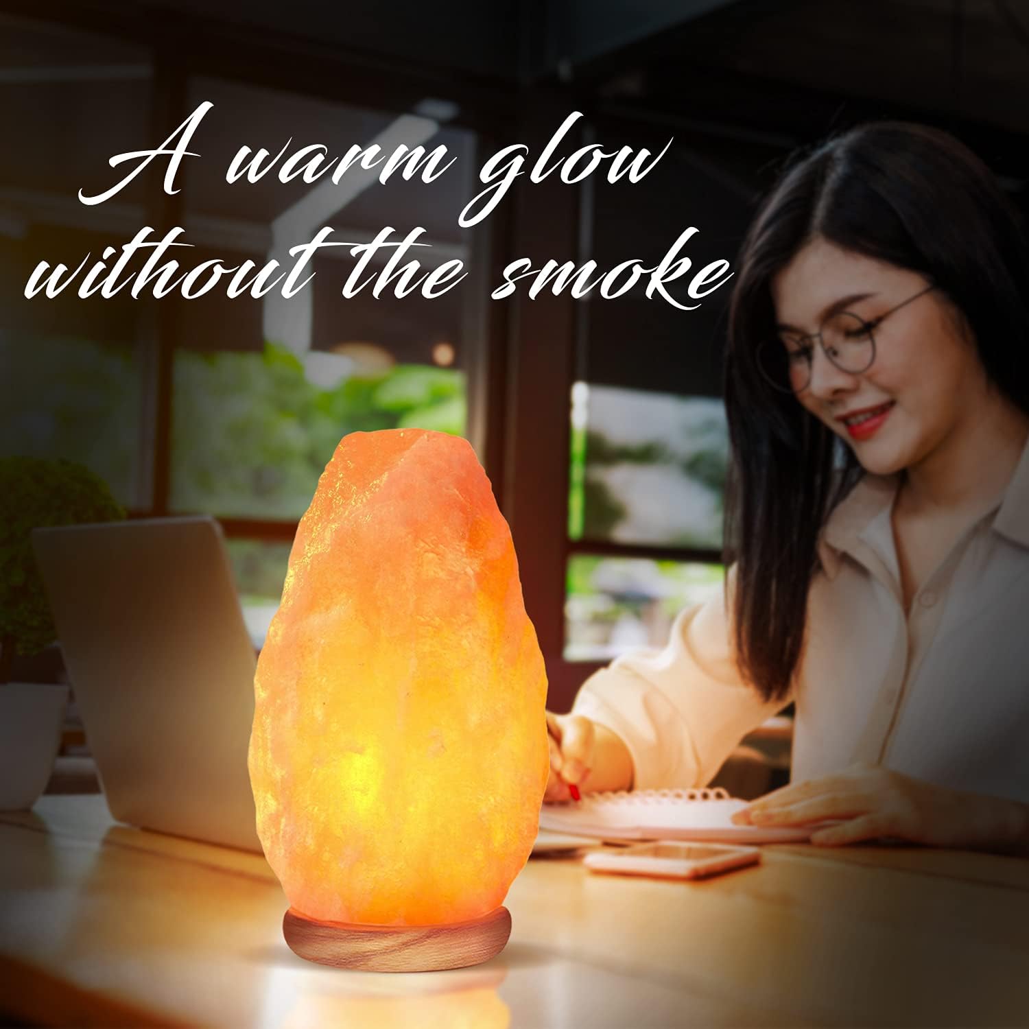 Himalayan Glow Salt Lamp with Dimmer Switch 5-7 lbs ? ? ? ? ? - Image 4