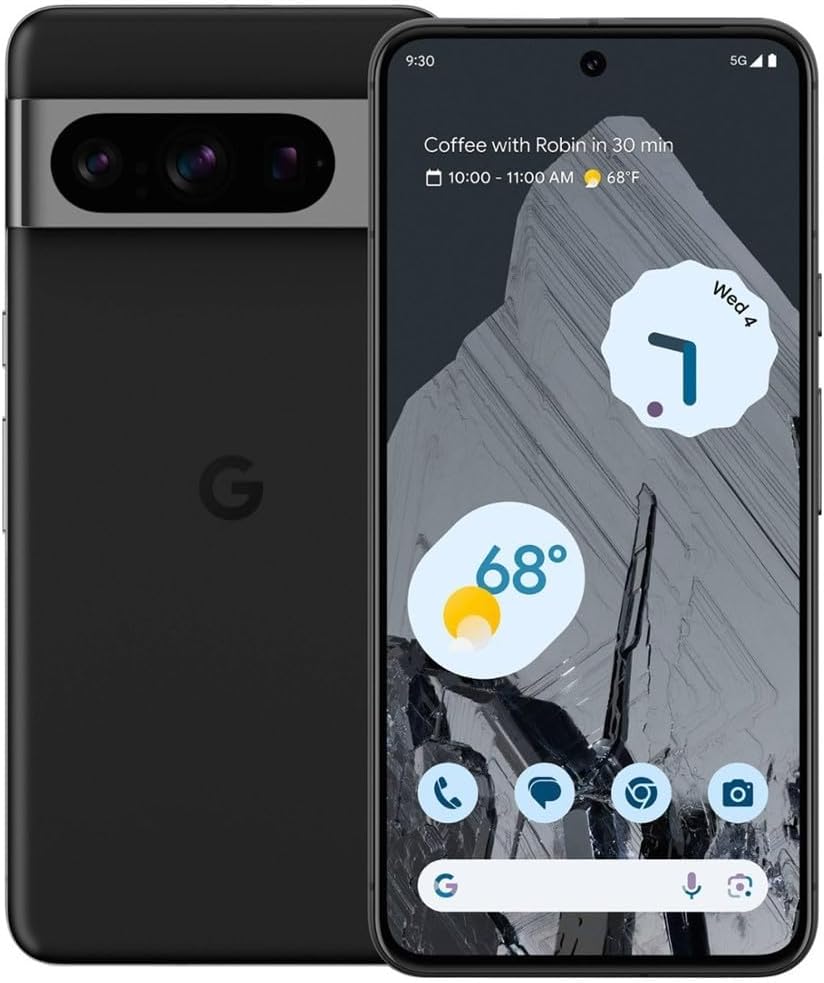 Google Pixel 8 Pro - Unlocked Android Smartphone with Telephoto Lens and Super Actua Display - 24-Hour Battery - Obsidian - 256 GB (Renewed) ? ? ? ? ?