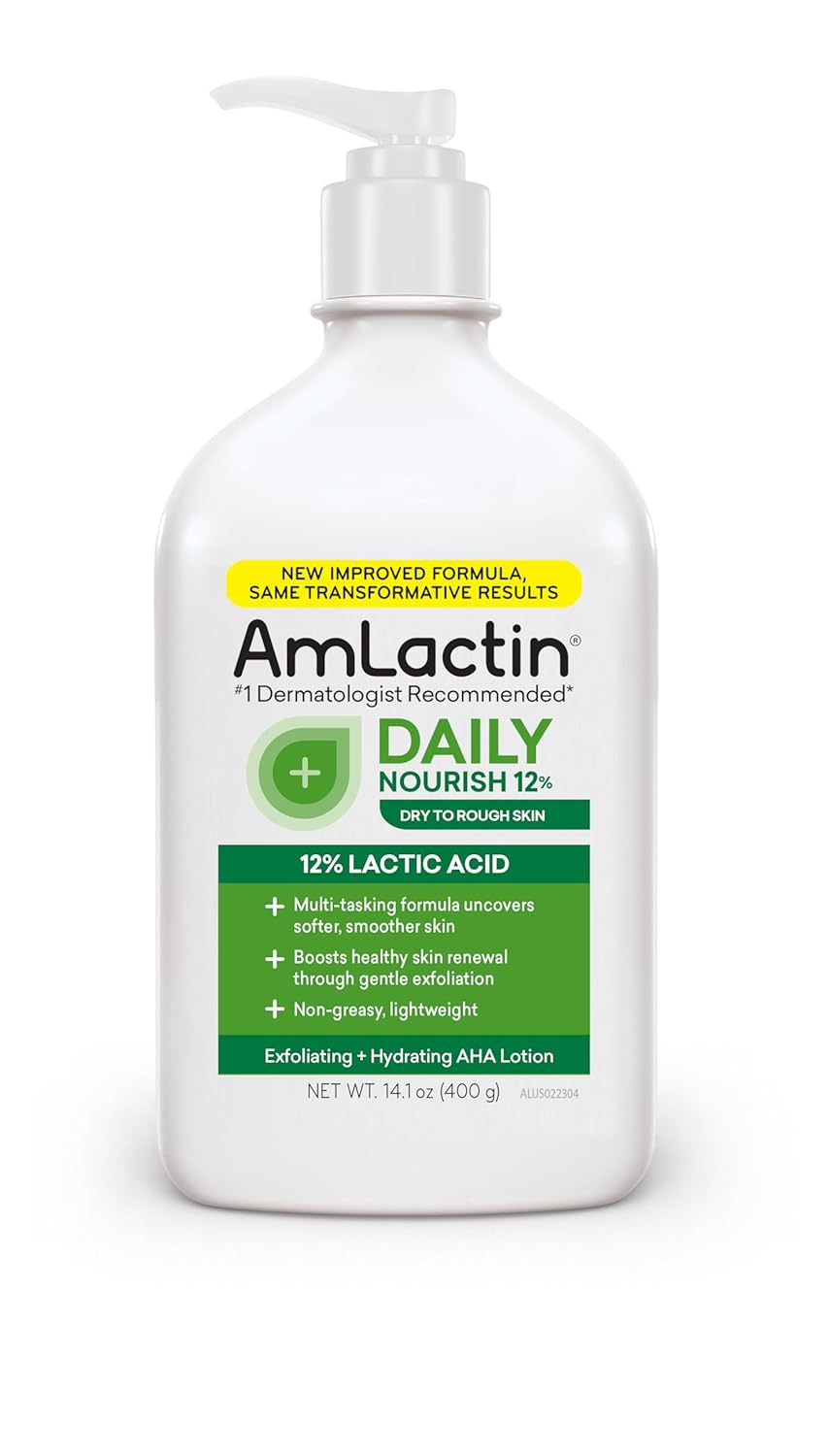 AmLactin Daily Nourish 12% - 14.1 oz Body Lotion with 12% Lactic Acid - Exfoliator and Moisturizer for Dry Skin (Packaging May Vary)? ? ? ? ? ?