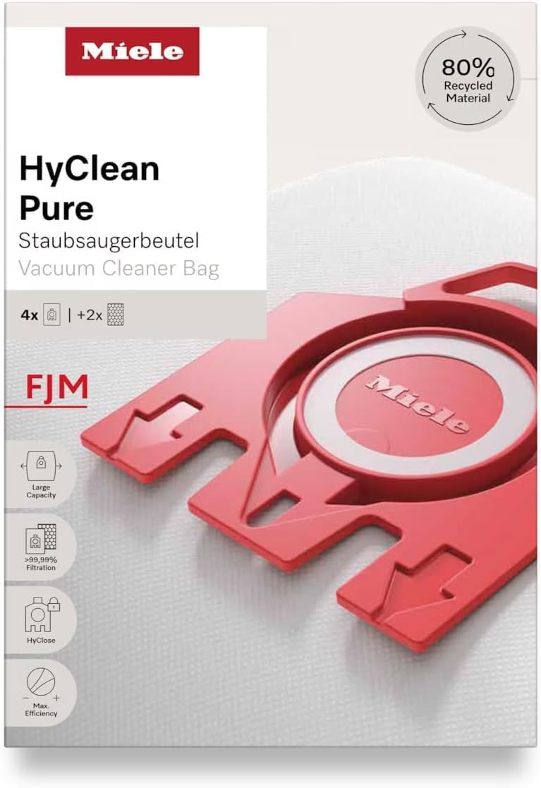 Miele Genuine Vacuum Cleaner AirClean Dust Bags Type FJM Pack of 8 - Image 5